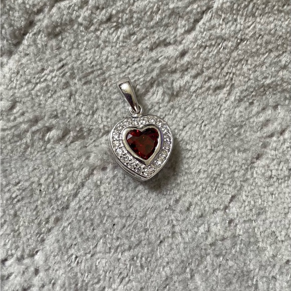 Interchangeable Silver Multi-color CZ Heart Charm includes 6 heart shaped stones - Picture 11 of 13